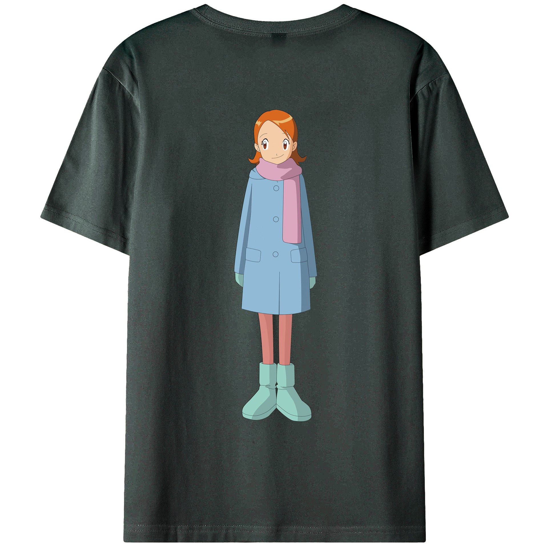 （画像用） Digimon デジタルモンスター/デジモン 綿100％ メンズ半袖Tシャツ（バックプリント） 通気性